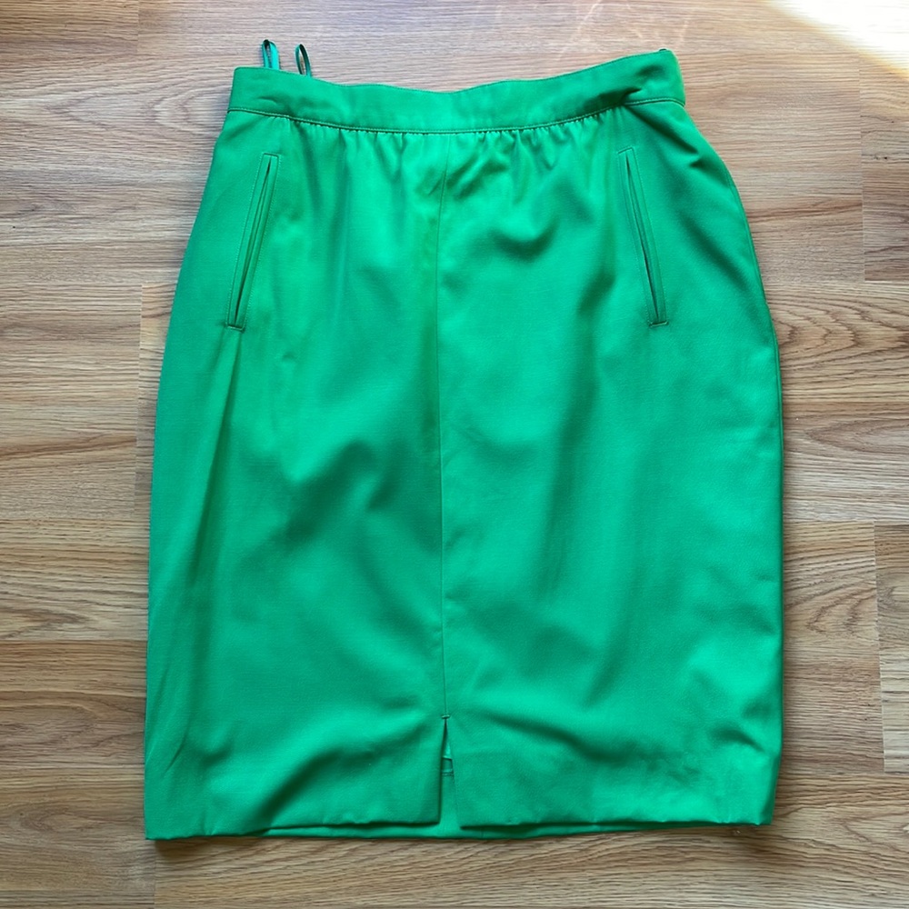 Vintage ESCADA Skirt Kelly Green